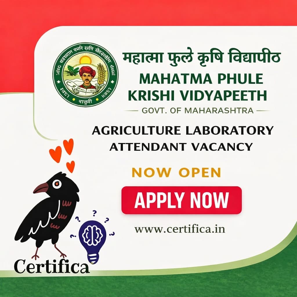 MPKV Agriculture Laboratory Attendant Vacancy 2026 – Apply Online