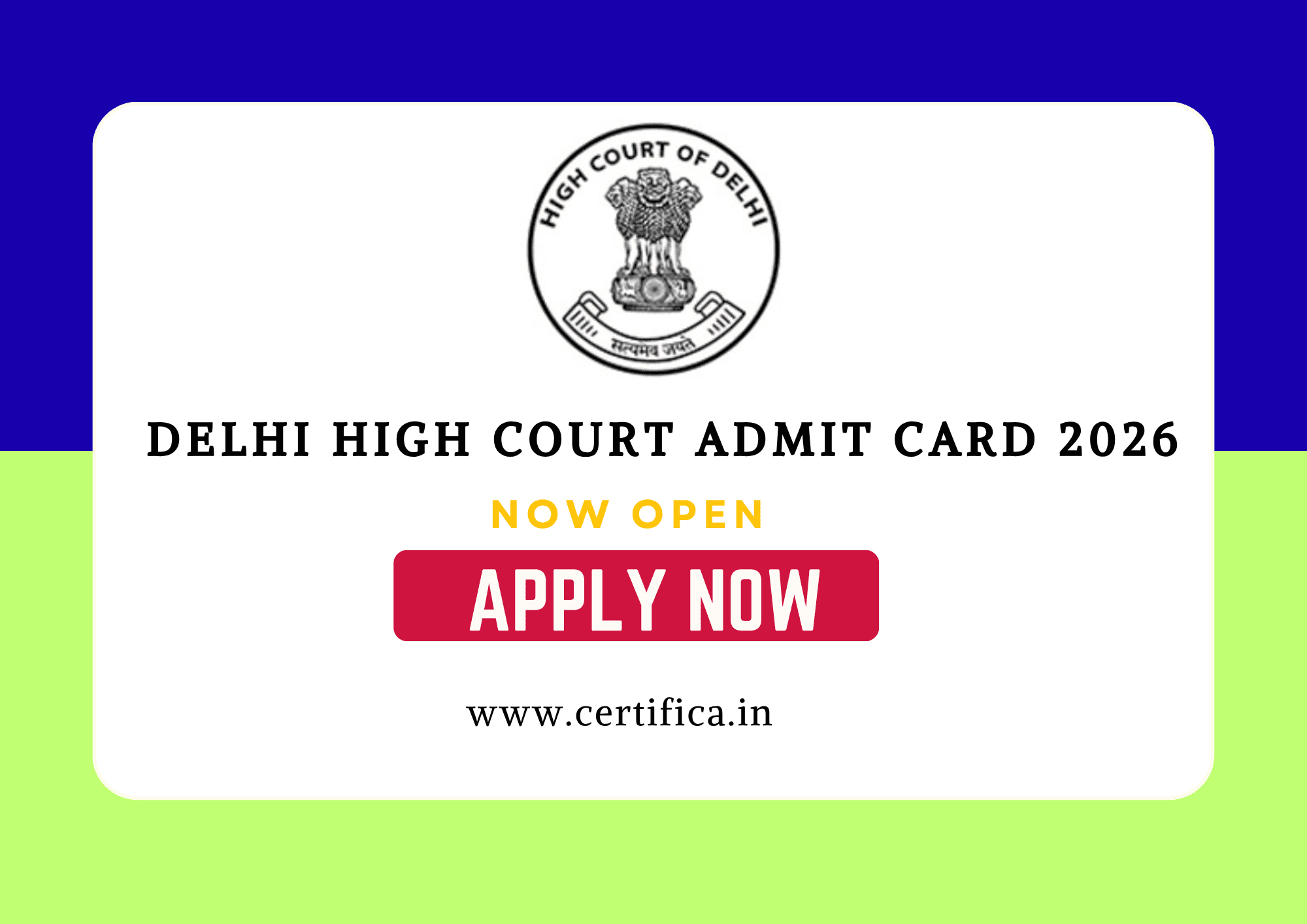 Delhi High Court JJA / Restorer Admit Card 2026 – Download Hall Ticket