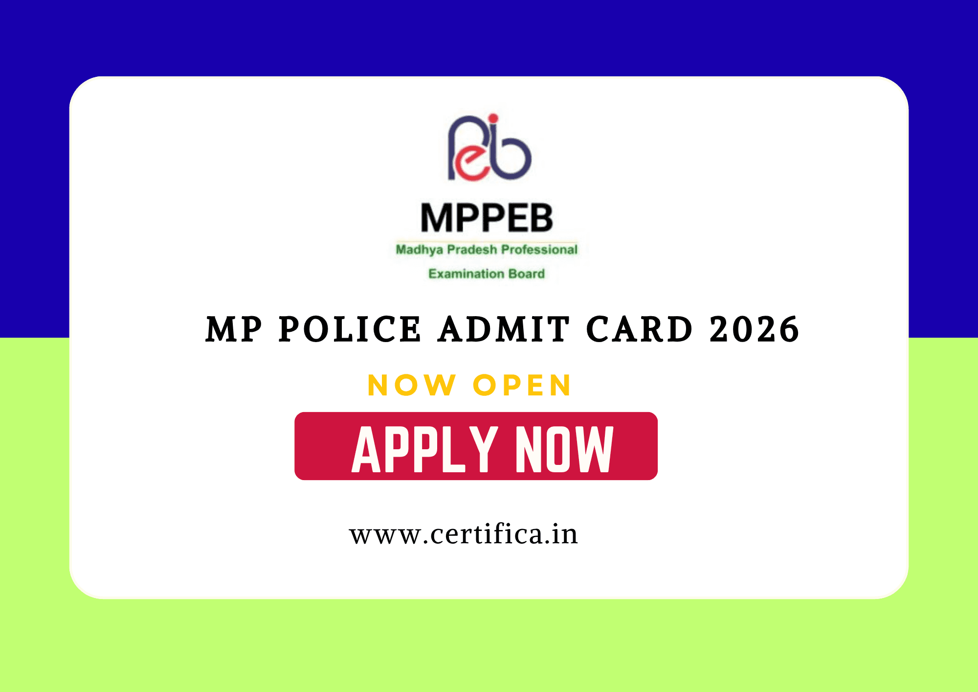 MP Police ASI & Head Constable Computer Admit Card 2026 – Download Hall Ticket