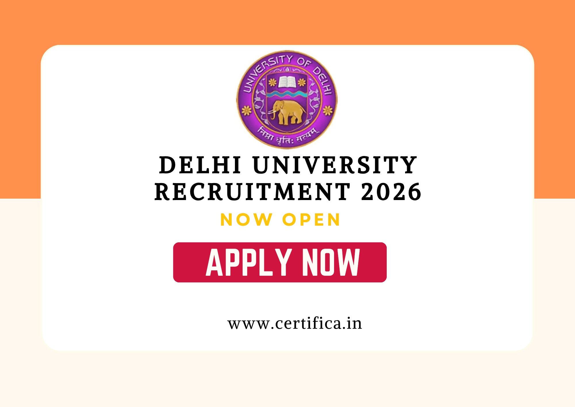 Delhi University Recruitment 2026 – Various Posts Apply Online