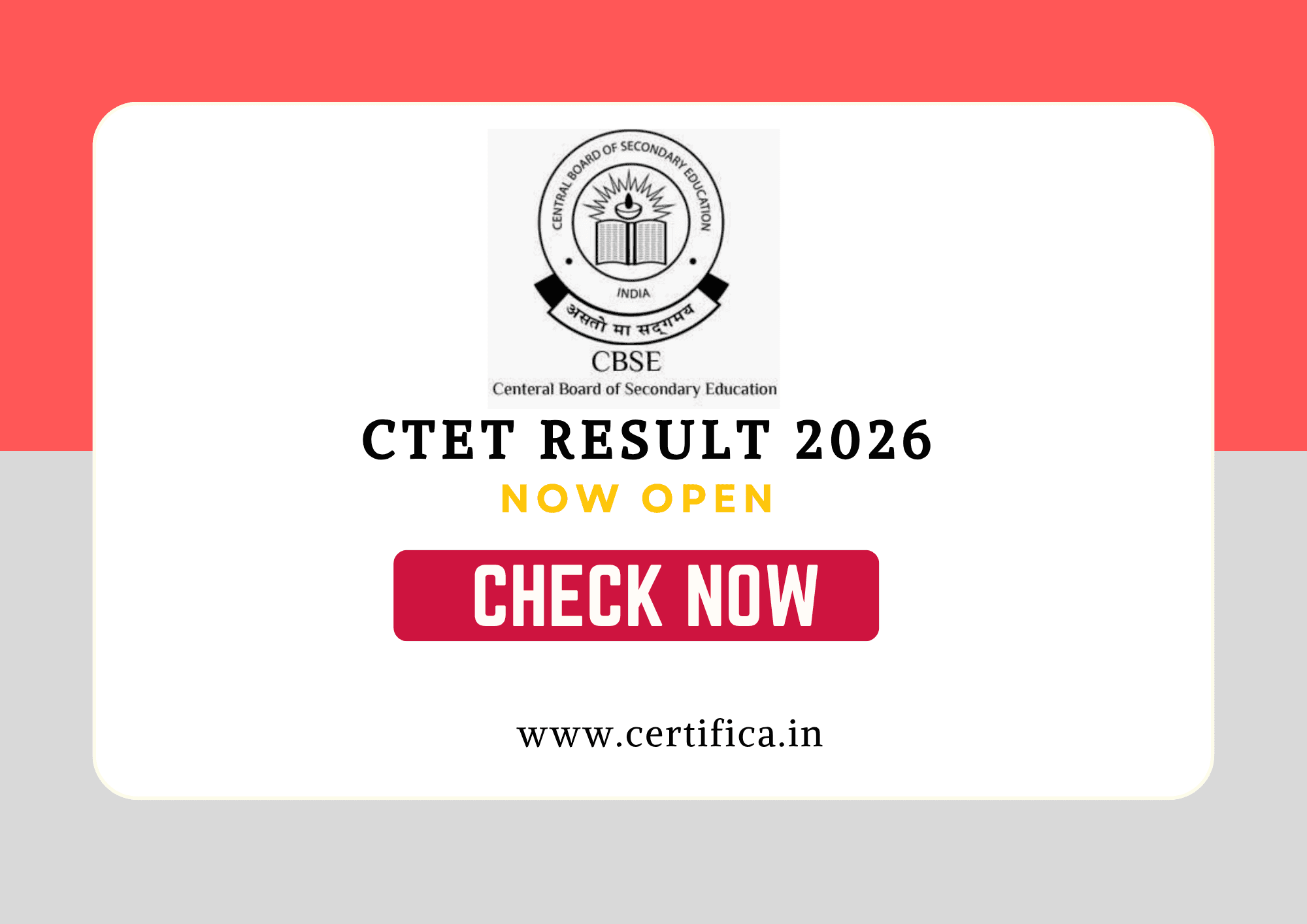 CTET Result 2026 – Download Paper 1 and Paper 2 Scorecard, Check Passing Marks @ ctet.nic.in | Certifica