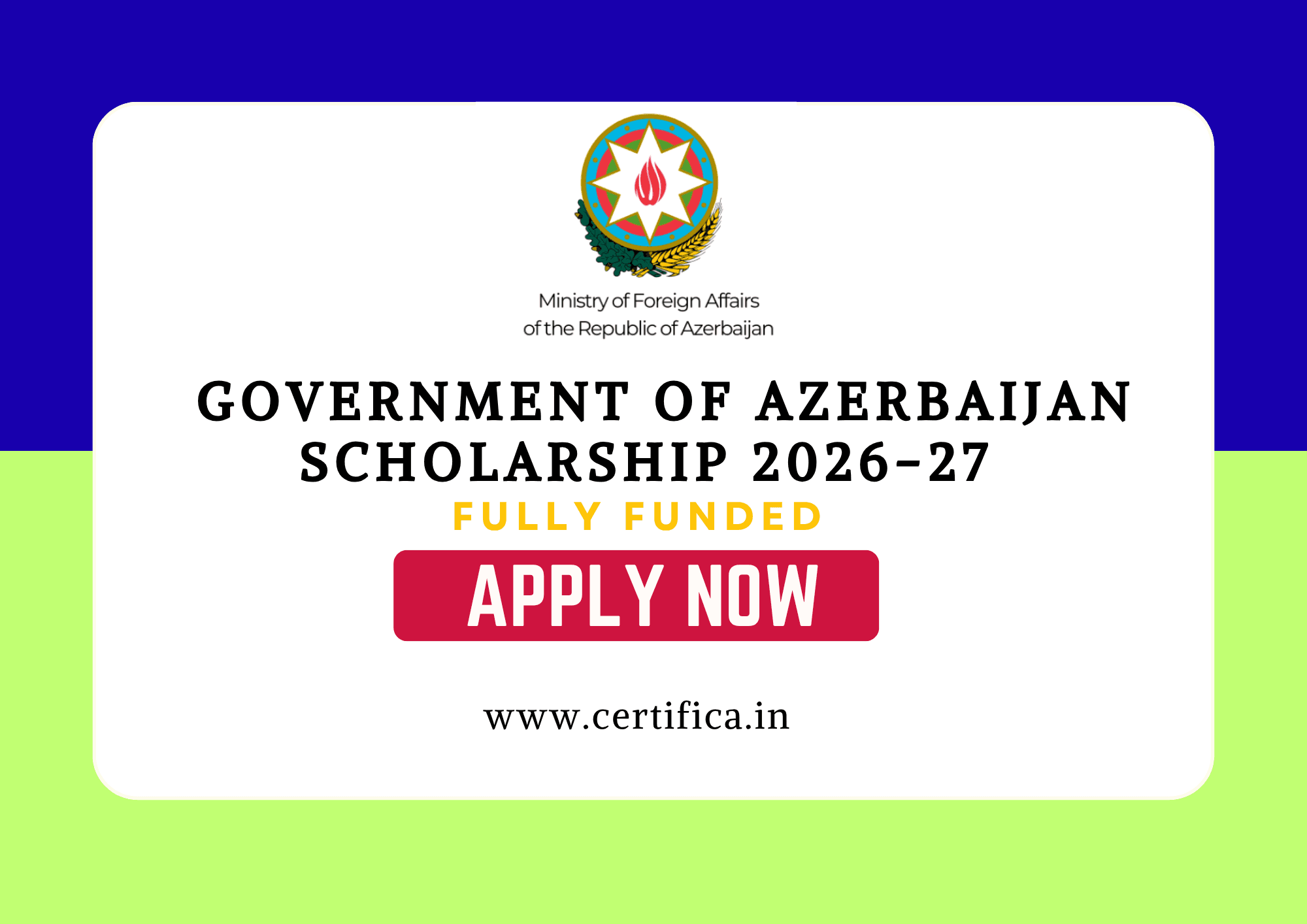 Government of Azerbaijan Scholarship 2026-27 – Fully Funded
