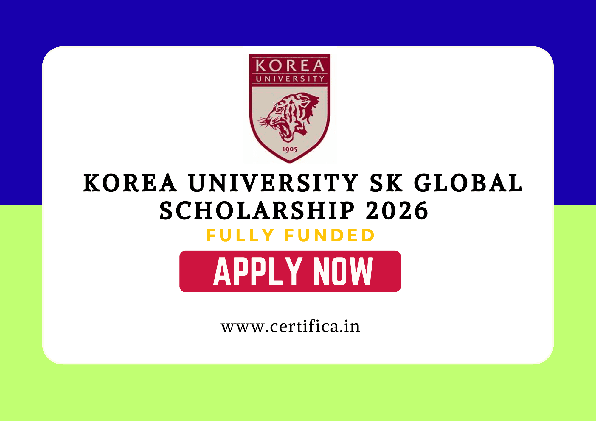 Korea University SK Global Scholarship 2026 – Fully Funded