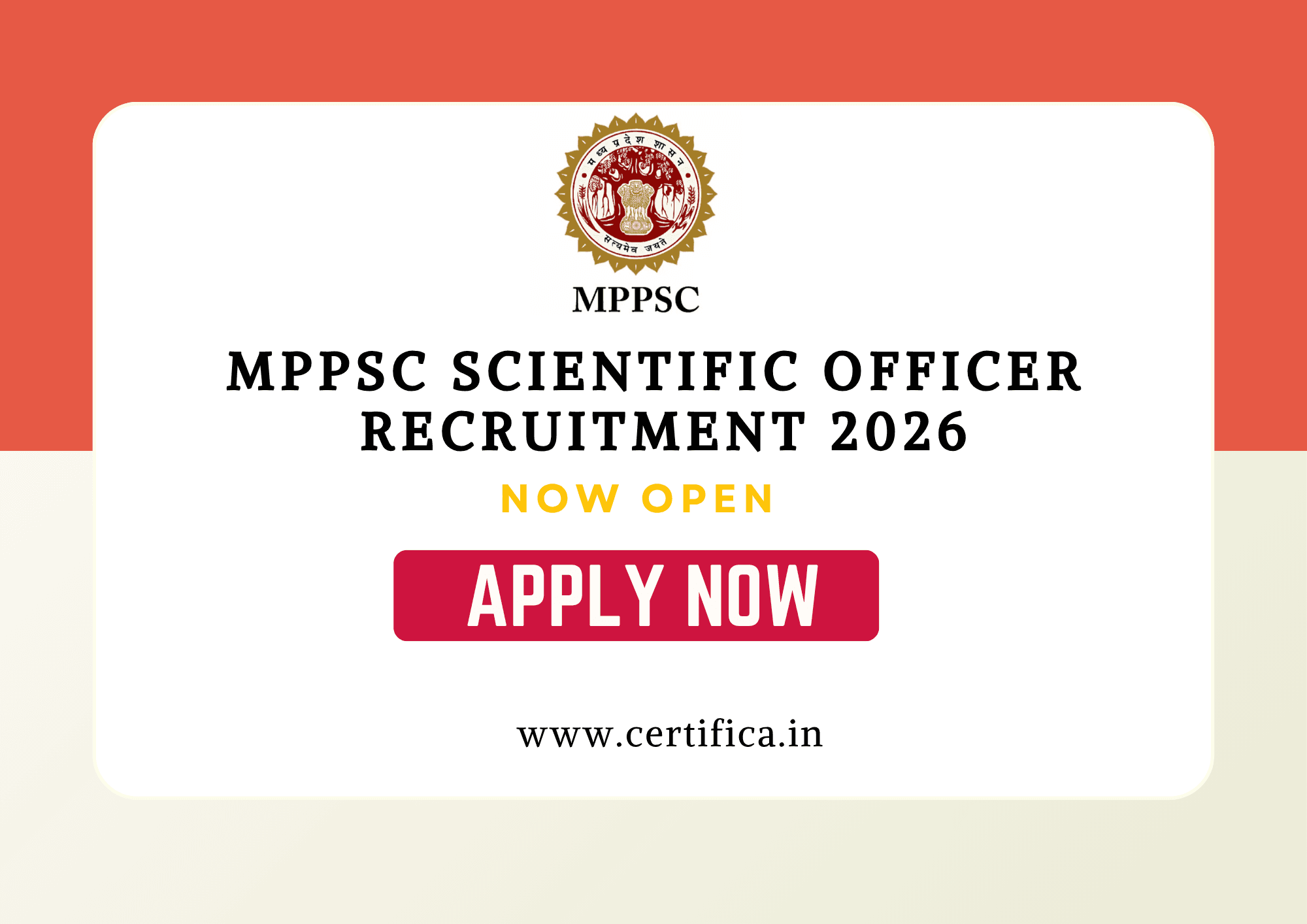 MPPSC Scientific Officer Biology Recruitment 2026 – Apply Online