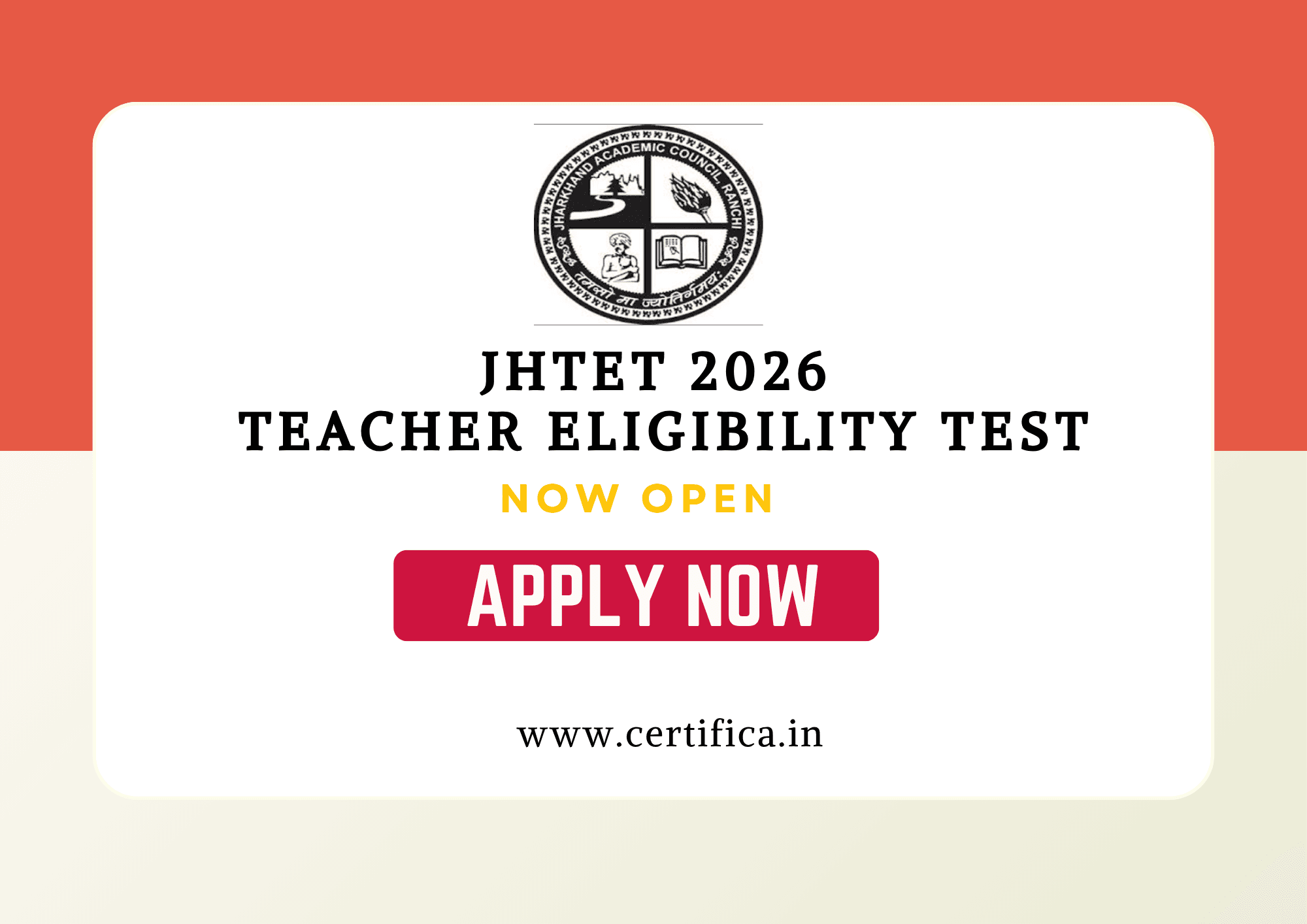 JHTET 2026 Notification – Apply Online for Jharkhand Teacher Eligibility Test