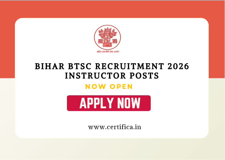 Bihar BTSC Instructor Recruitment 2026 — Apply Online for 726 Posts