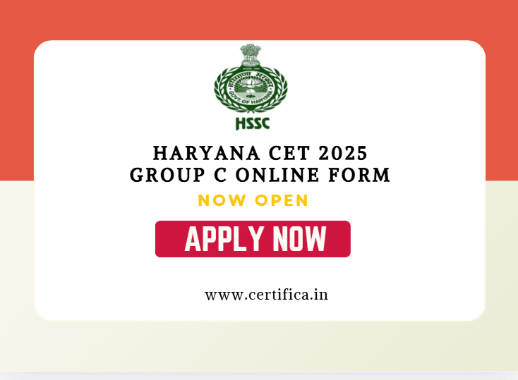 Haryana CET Group C 2025 Online Form — Apply for HSSC CET Exam