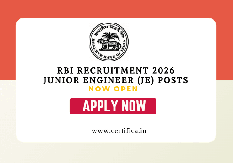 RBI Junior Engineer Recruitment 2026 — Apply Online for JE Civil & Electrical Posts