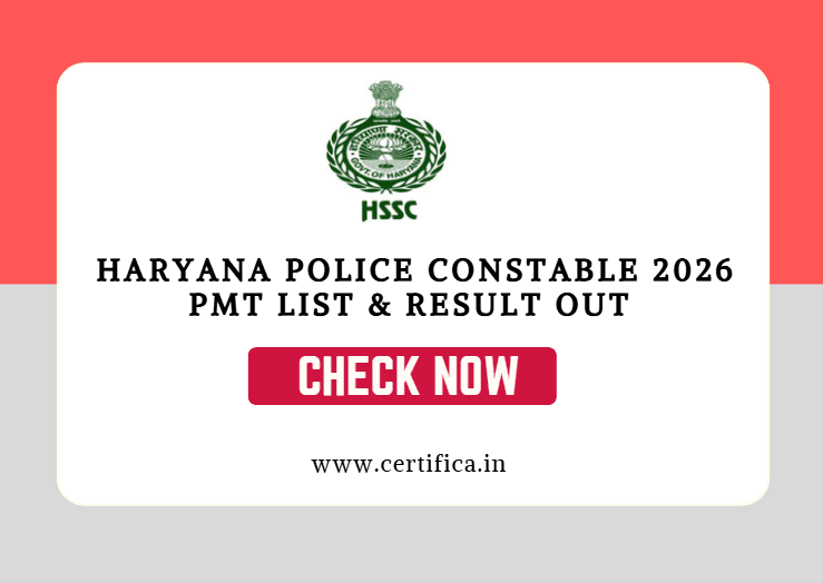 Haryana Police Constable Recruitment 2026 — PMT List & Result Out for 5500 Posts