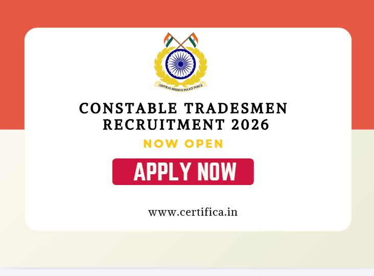 CRPF Constable Tradesmen Recruitment 2026 – Apply Online for 9195 Posts