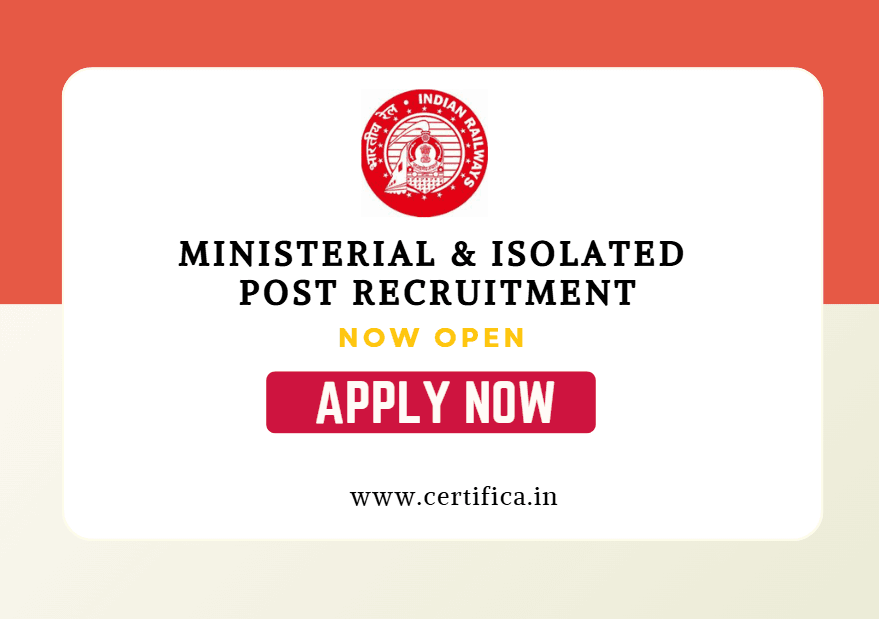 Railway RRB Ministerial and Isolated Post Recruitment 2024 (Updated 2026)