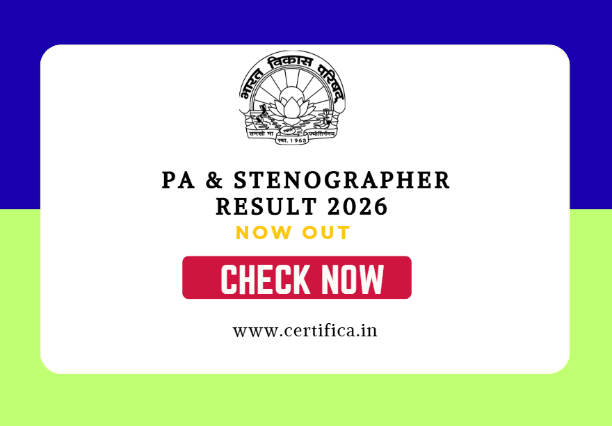 Bihar Vidhan Parishad PA, Stenographer Pre Result 2026 – Check Result & Admit Card