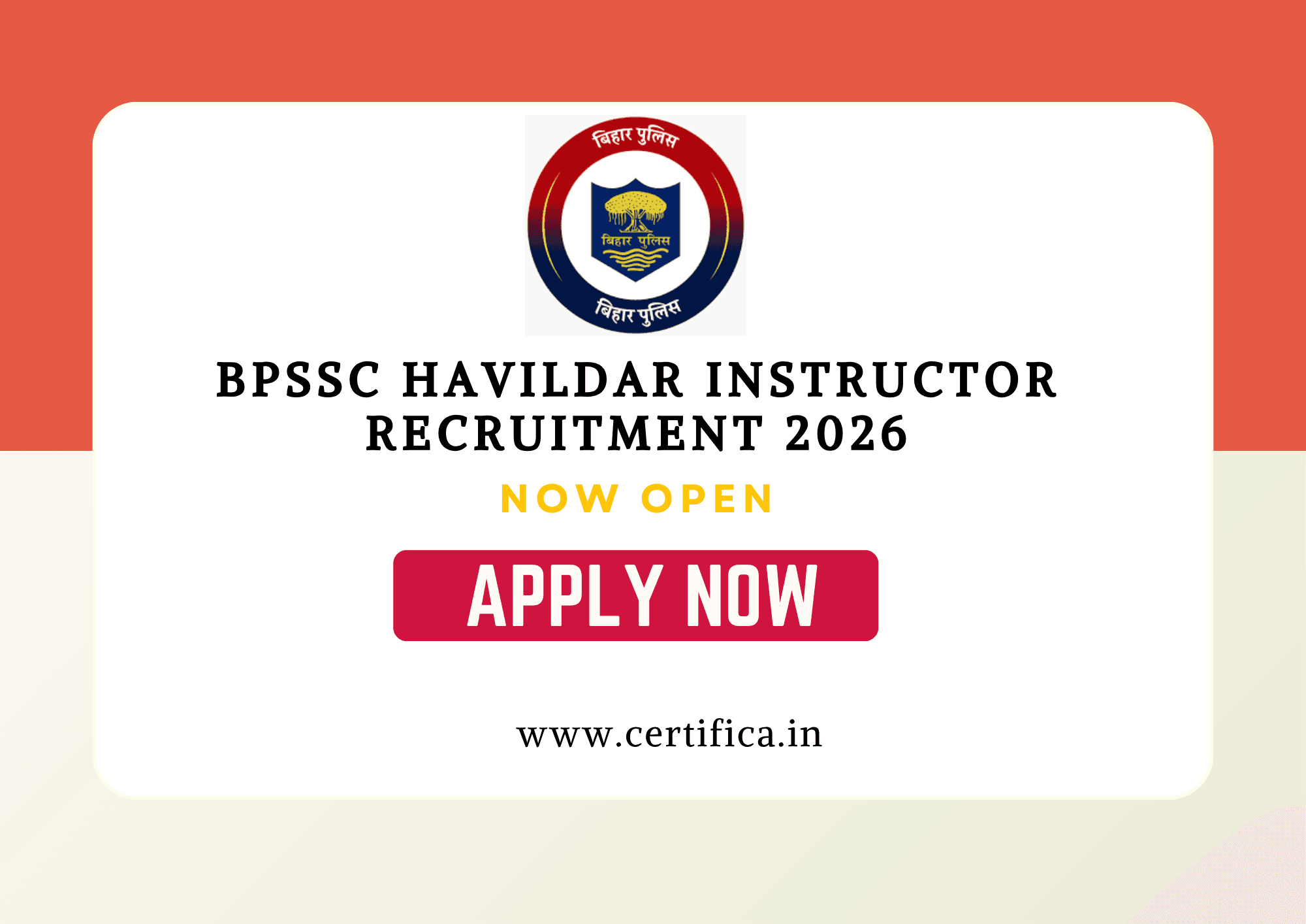 Bihar Police BPSSC Havildar Instructor Recruitment 2026