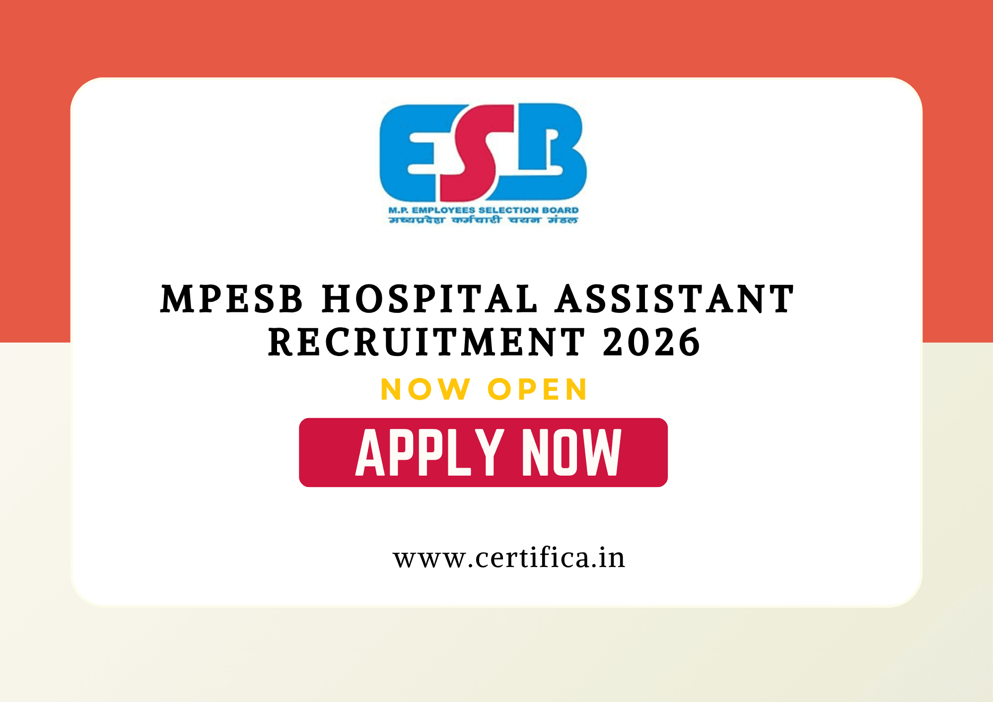 MPESB Hospital Assistant Recruitment 2026 – Apply Online for 1200 Posts