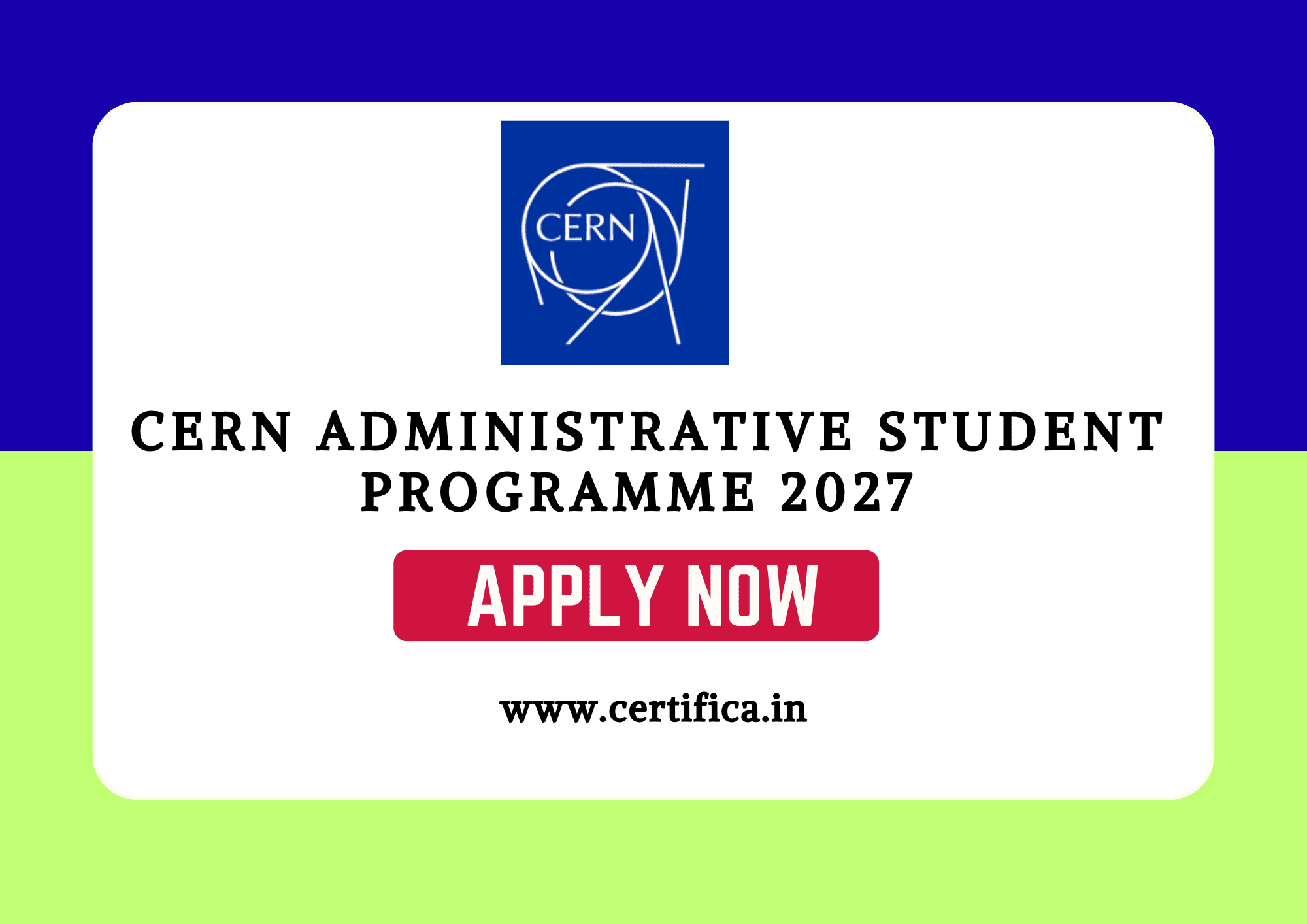 CERN Administrative Student Programme 2027 in Switzerland – Fully Funded