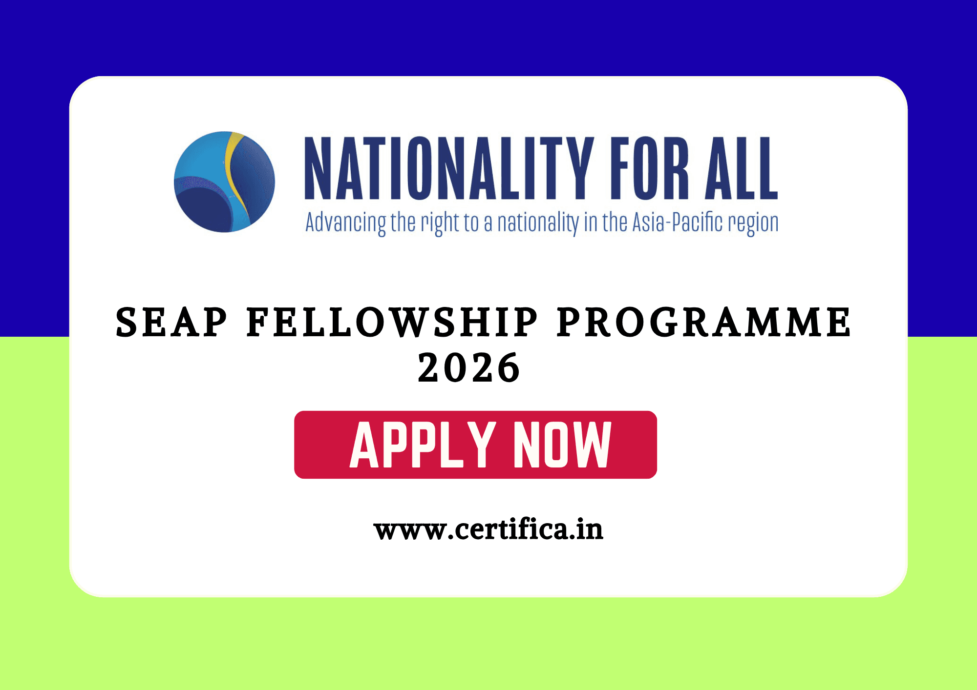 SEAP Fellowship Programme 2026 – Full Time | Remote