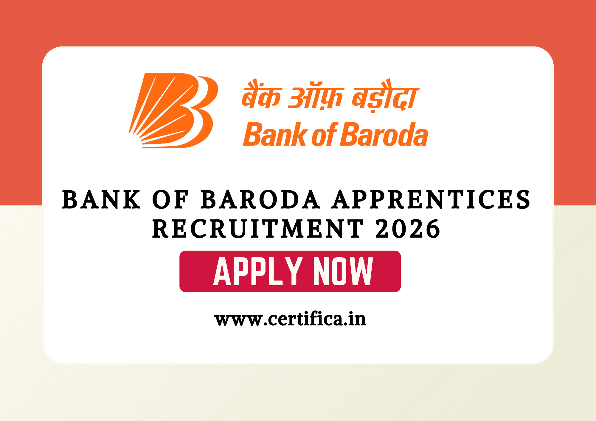 Bank of Baroda Apprentices Recruitment 2026 – Apply Online for 5000 Posts