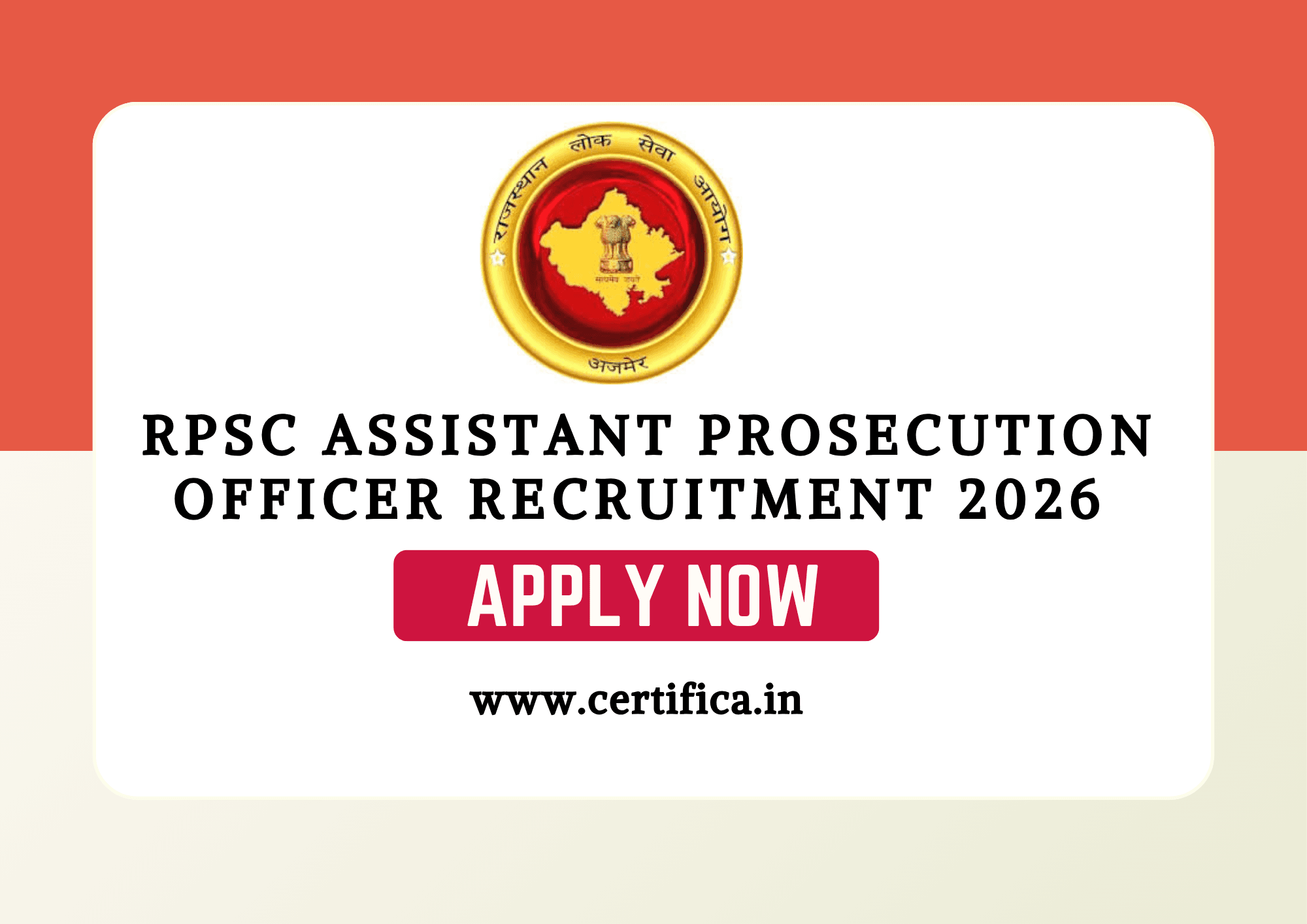 RPSC Assistant Prosecution Officer (APO) Recruitment 2026 – Apply Online for 370 Posts