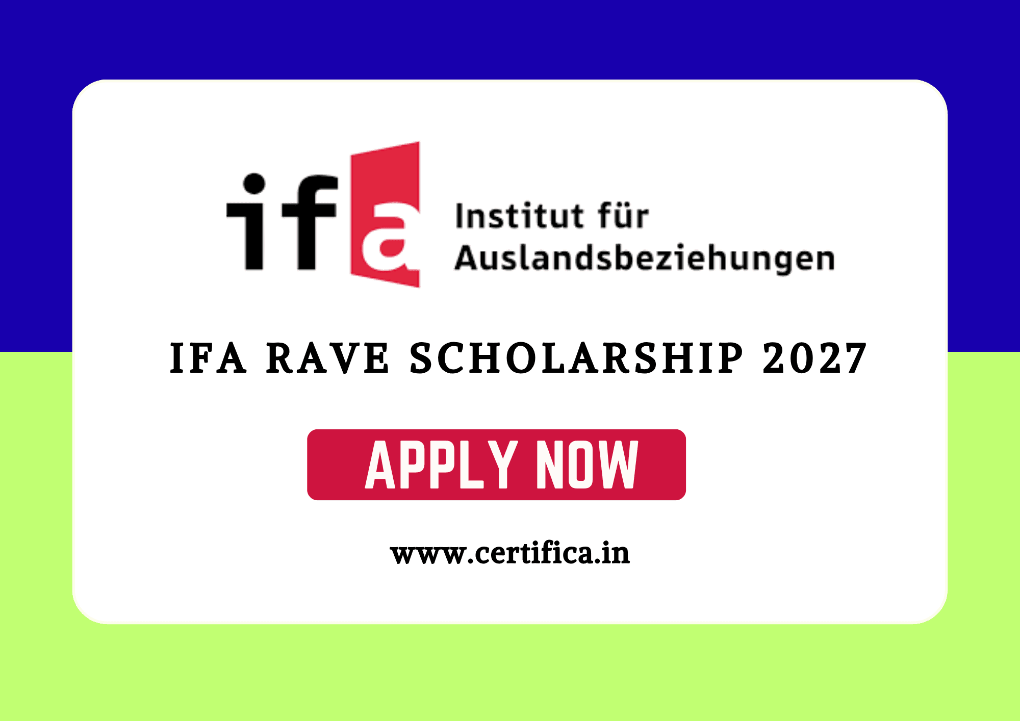 IFA Rave Scholarship 2027 in Germany | Supports 3–6 Months Stay