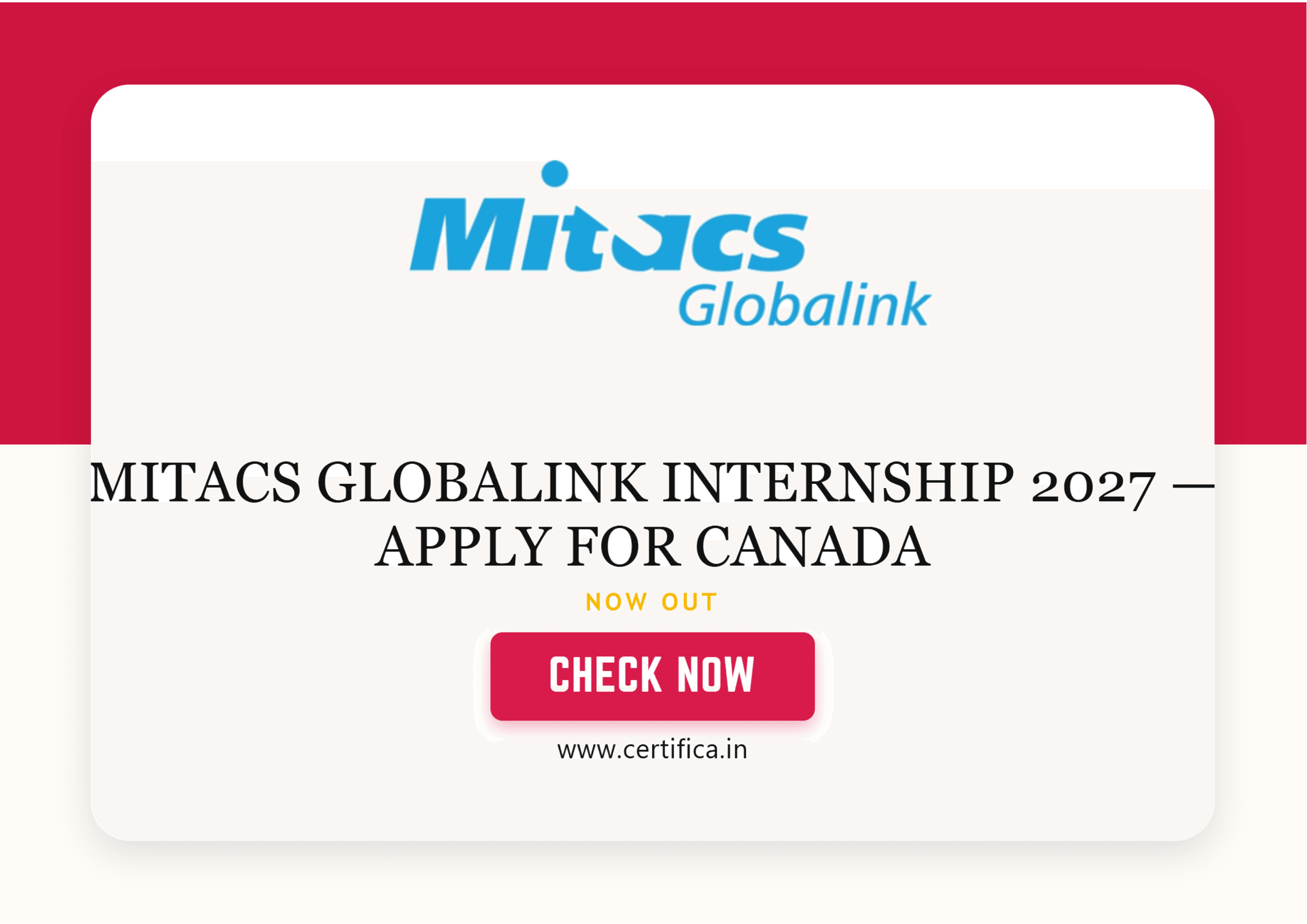 MITACS Globalink Internship 2027 — Apply for Canada